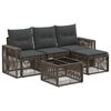 vidaXL Set de canapele pentru grădină 5 pcs Gri și gri &icirc;nchis
