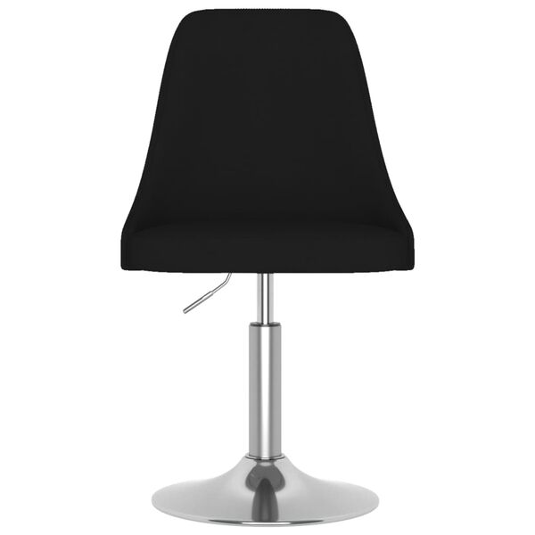 vidaXL Scaune de bucătărie pivotante, 4 buc., negru, material textil
