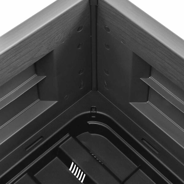 vidaXL Strat &icirc;nălțat de grădină, gri piatră, 43x43x35 cm, PP