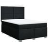 vidaXL Pat box spring cu saltea, negru, 140x190 cm, textil
