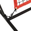 vidaXL Plasă de baseball portabilă negru/roșu 215x107x216 cm poliester
