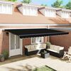 vidaXL Cortina Retractabilă Negru 500 &times; 350 cm Țesătură și Aluminiu