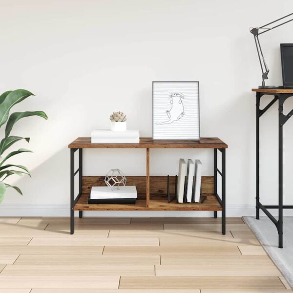 vidaXL Raft pentru cărți Lemn Vechi 82 x 32 x 47 cm Lemn compozit