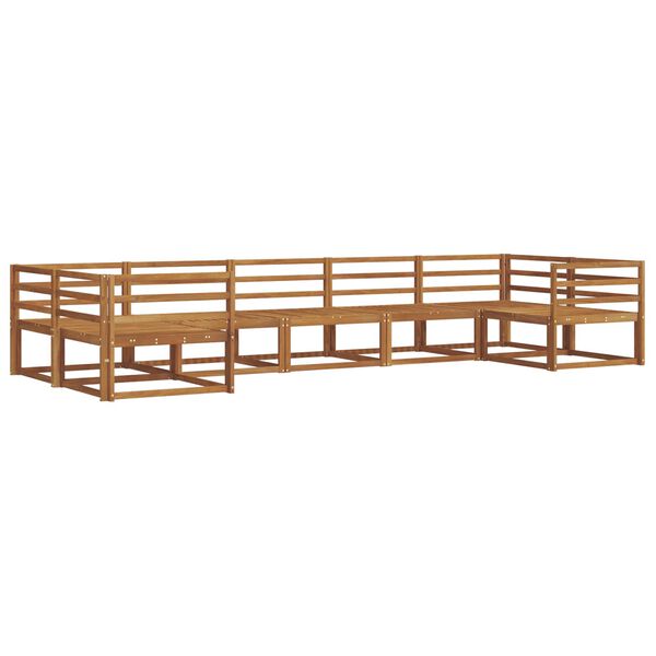 vidaXL Set de canapele de exterior 7 pcs natural Lemn Solid de Acacia