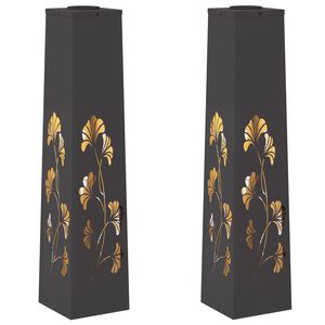 vidaXL Lumină LED Solară pentru Alei 2 buc. Alb cald 18 x 18 x 80 cm