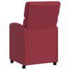 vidaXL Scaune de dining cu roți cu roți 2 pcs bordo 58 x 65 x 98 cm