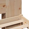 vidaXL Pat cu bibliotecă fără saltea, 120x200 cm, lemn masiv de pin