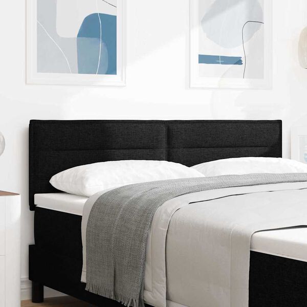 vidaXL Tăblie cap cu headboard Negru 160 cm Piele artificială