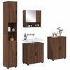vidaXL Set de mobilier pentru baie Pe perete 4 pcs Stejar &icirc;nchis