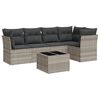 vidaXL Set canapele de grădină cu perne, 6 piese gri deschis poliratan