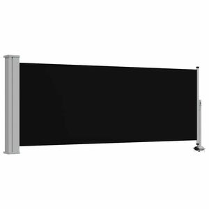 vidaXL Copertină laterală retractabilă de terasă, negru, 100 x 300 cm