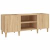vidaXL Dulap cu discuri, stejar Sonoma, 121x38x48 cm, lemn stratificat