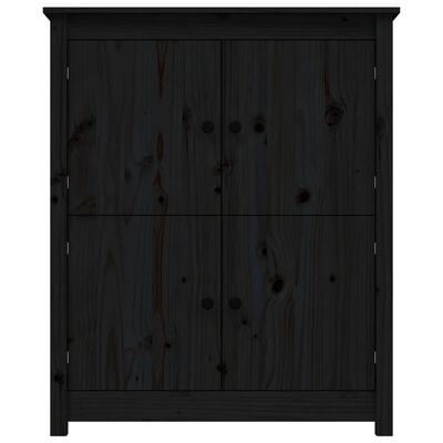 vidaXL Servantă, negru, 83x41,5x100 cm, lemn masiv de pin