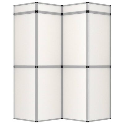 vidaXL Perete de afișaj pliabil cu 12 panouri, alb, 242 x 200 cm