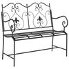 vidaXL Bancă de grădină 2 -Seater 104 x 54 x 93 cm Oțel Negru