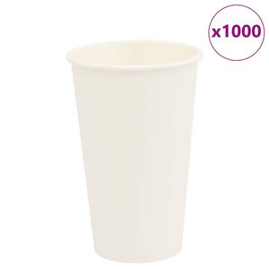 vidaXL Cești de cafea din h&acirc;rtie 1000 buc 16oz 400ml alb