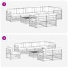 vidaXL Set de canapele de exterior 9 pcs Gri natural și deschis