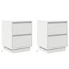 vidaXL Dulap de noapte 2 buc. Alb 39 x 34,5 x 50 cm Lemn prelucrat