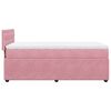 vidaXL Pat box spring cu saltea, roz, 80x200 cm, catifea