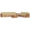 vidaXL Set de canapele de exterior cu pernă 8 pcs Natural și Bej