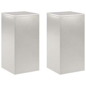 vidaXL Suport pentru plante 2 pcs Argintiu 30 x 30 x 60 cm Oțel