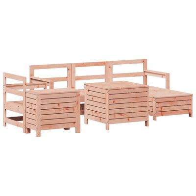 vidaXL Set canapele grădină, 7 piese, lemn masiv brad douglas