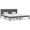 vidaXL Cadru de pat, gri, 200x200 cm, lemn masiv de pin