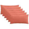 vidaXL Husă pentru pernă 6 pcs ALMELO Roșu portocalie 40 x 80 cm cord