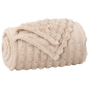 vidaXL Pătura de aruncat Bej 200 x 150 cm 0.75 kg Molton
