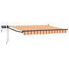 vidaXL Marchiză retractabilă manuală cu led-uri Multicolour 2,5 x 2 m