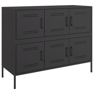 vidaXL Dulap, negru, 100,5x39x79 cm, oțel