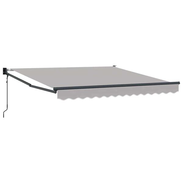 vidaXL Cortina Retractabilă Gri deschis 350 x 250 cm țesătură