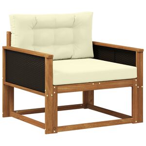 vidaXL Canapea Medie pentru Exterior natural