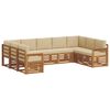 vidaXL Set canapea sectională cu pernă 9 pcs Natural și Bej
