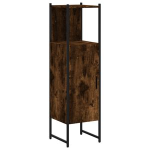 vidaXL Dulap de baie, stejar afumat, 33x33x120,5 cm, lemn prelucrat