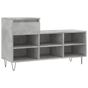 vidaXL Pantofar, gri beton, 102x36x60 cm, lemn prelucrat