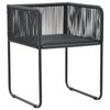 vidaXL Set mobilier de grădină, 5 piese, negru, ratan PVC