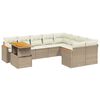 vidaXL Set canapele de grădină cu perne, 10 piese, bej, poliratan