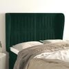 vidaXL Tăblie pat cu aripioare verde &icirc;nchis 147x23x118/128 cm catifea