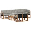 vidaXL Set de canapele de exterior 9 pcs Gri natural și deschis