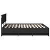 vidaXL Cadru de pat cu headboard Negru 200 x 200 cm Lemn compozit