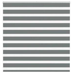 vidaXL Jaluzea tip zebra gri &icirc;nchis lățime țesătură 145,9 cm poliester