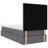 vidaXL Pat cu saltea și LED cu led Gri &icirc;nchis 100 x 200 cm Poliester