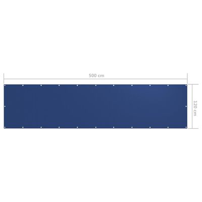 vidaXL Paravan de balcon, albastru, 120 x 500 cm, țesătură oxford