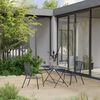 vidaXL Set mobilier de grădină, 3 piese, antracit, oțel