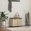 vidaXL Bancă pentru hol cu pernă cu ușă Stejar Sonoma 60 x 38 x 46 cm