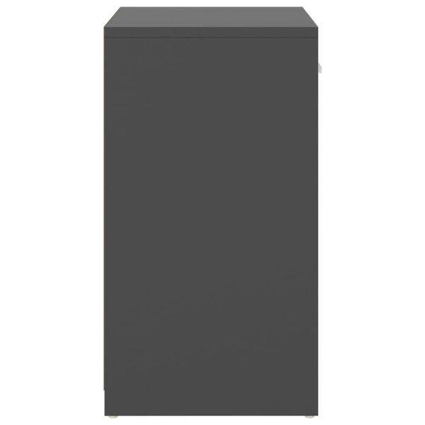 vidaXL Banchetă pantofar, gri, 94,5x31x57 cm, lemn prelucrat