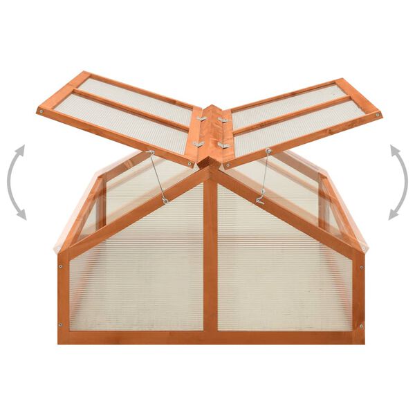 vidaXL Seră, 120 x 80 x 50 cm, lemn de brad