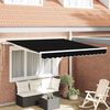 vidaXL Cortina Retractabilă Negru 350 x 250 cm Material textil și oțel