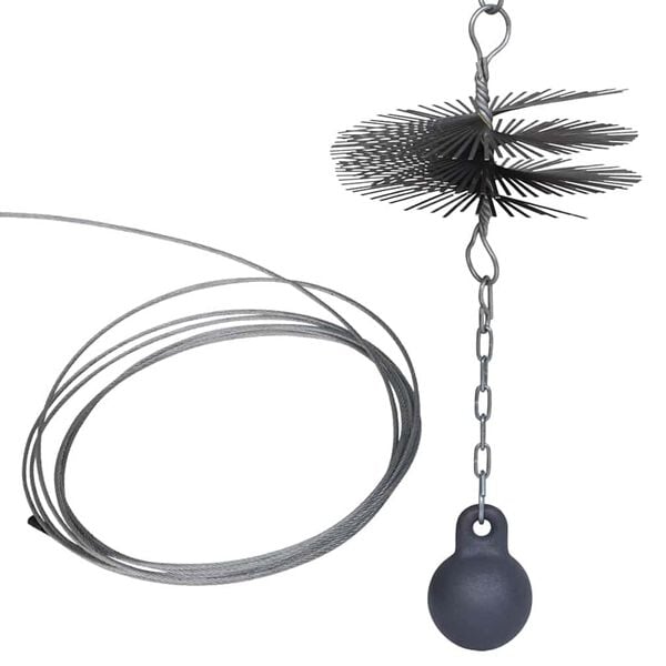 Perie Rotundă pentru Curățat Coșul de Fum Diametru 20 cm